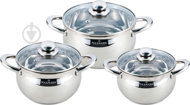 Набор кастрюль Maxmark 6 предметов MK-APP7506A - фото 1 Набор кастрюль Maxmark 6 предметов MK-APP7506A - фото 1
