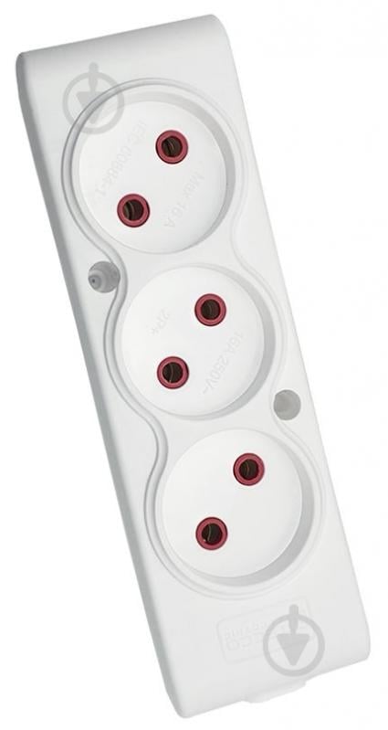 Колодка ТЕССО белая без заземления 3 гн. без выключателя 102 300 00 - фото 1 Колодка ТЕССО белая без заземления 3 гн. без выключателя 102 300 00 - фото 1