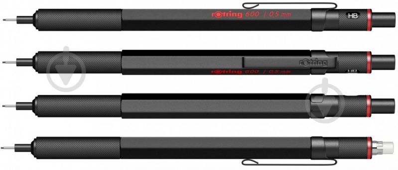 Олівець механічний 600 Black PCL 0,5 Rotring Drawing - фото 2 Олівець механічний 600 Black PCL 0,5 Rotring Drawing - фото 2
