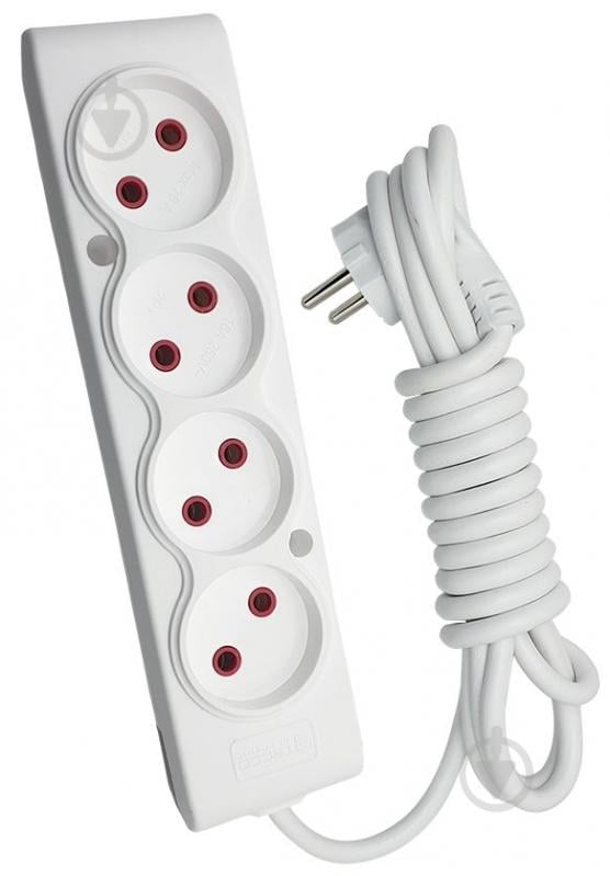 Удлинитель ТЕССО без заземления 4 гн. белый 3 м 102 400 03 - фото 1 Удлинитель ТЕССО без заземления 4 гн. белый 3 м 102 400 03 - фото 1