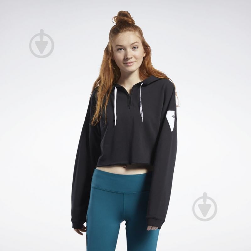 Джемпер Reebok WOR MYT 1/4 Zip Hoo FK6773 р. XS чорний - фото 1