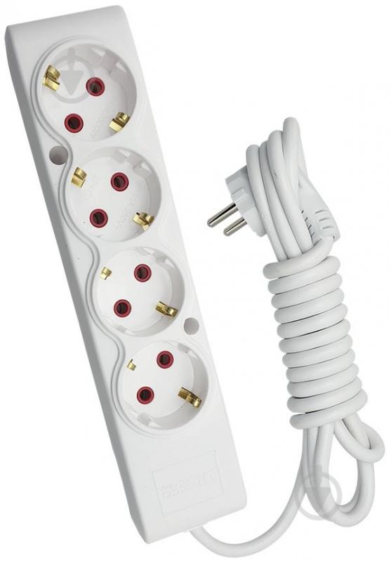 Удлинитель ТЕССО с заземлением 4 гн. белый 5 м 102 401 05 - фото 1 Удлинитель ТЕССО с заземлением 4 гн. белый 5 м 102 401 05 - фото 1