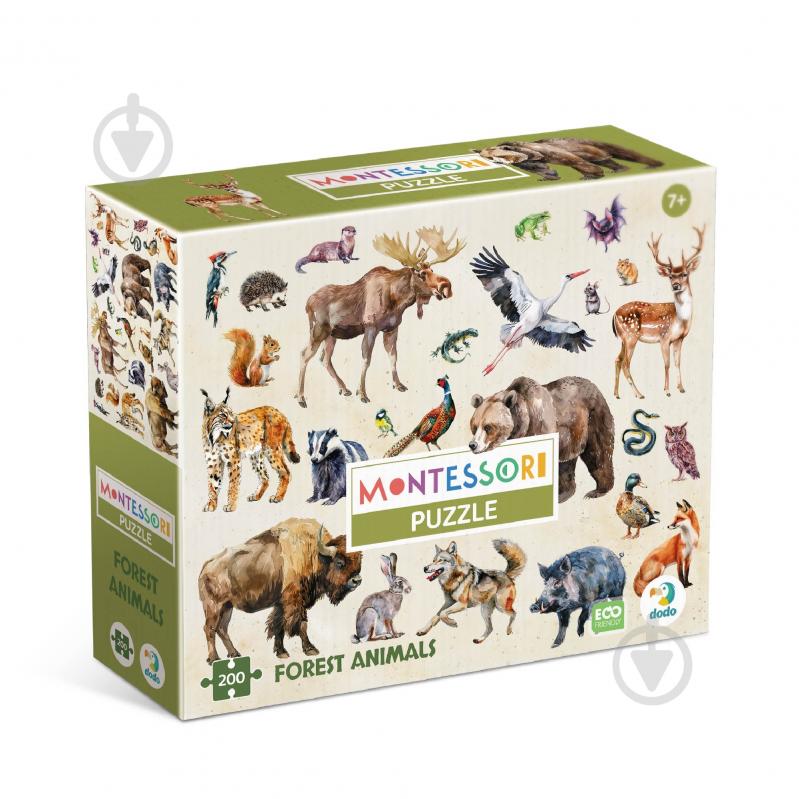 Пазл DoDo Лесные животные 200 элементов 300638 - фото 1