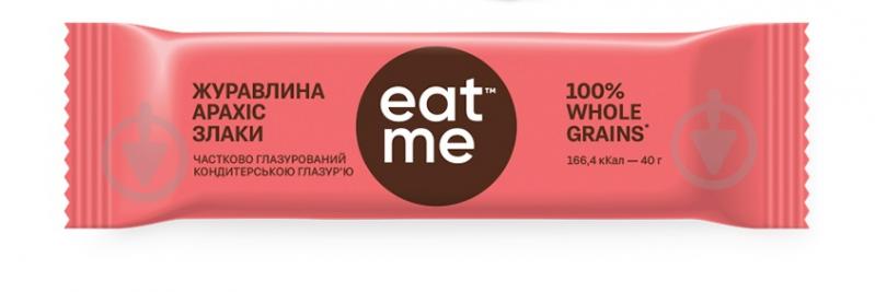 Батончик Eat me клюква, арахис и злаки 40 г - фото 1