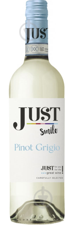 Вино JUST біле сухе PINOT GRIGIO DOC VEGAN 0,75 л - фото 1