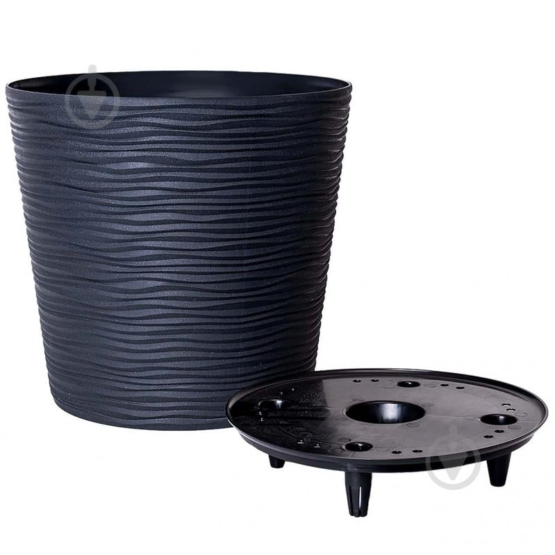 Вазон пластик Ф'южн круглий граніт 22 л Алеана (127074) - фото 1 Вазон пластик Ф'южн круглий граніт 22 л Алеана (127074) - фото 1