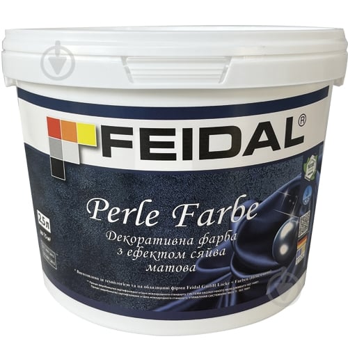 Декоративне покриття Feidal Perle Farbe матовий безбарвний 2,5 л - фото 1 Декоративне покриття Feidal Perle Farbe матовий безбарвний 2,5 л - фото 1