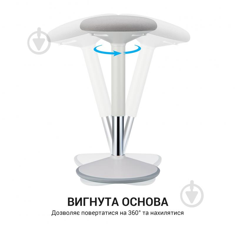 Стілець OfficePro із регулюванням висоти S448 сірий - фото 5