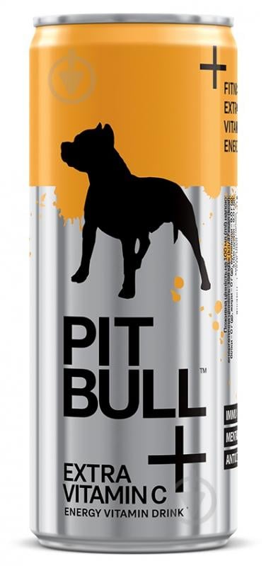 Энергетический напиток Pit Bull безалкогольный + Extra Vitamin С 0,25 л - фото 1