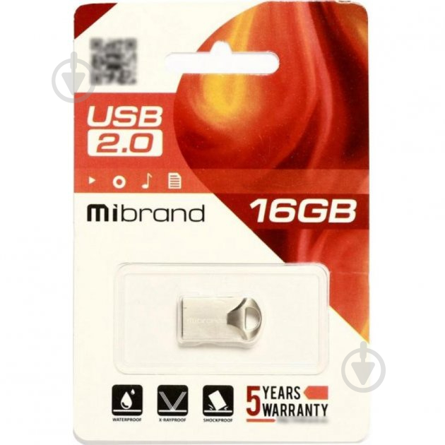 Флешпам'ять USB Mibrand Hawk 16 ГБ USB 2.0 silver (MI2.0/HA16M1S) - фото 3