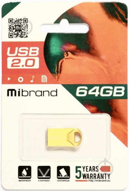 Флешпам'ять USB Mibrand Hawk 64 ГБ USB 2.0 gold (MI2.0/HA64M1G) - фото 3