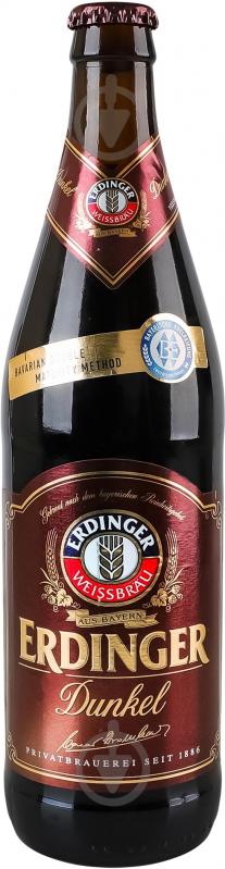 Пиво Erdinger темне нефильтрованное Weissbier Dunkel 0,5 л - фото 1