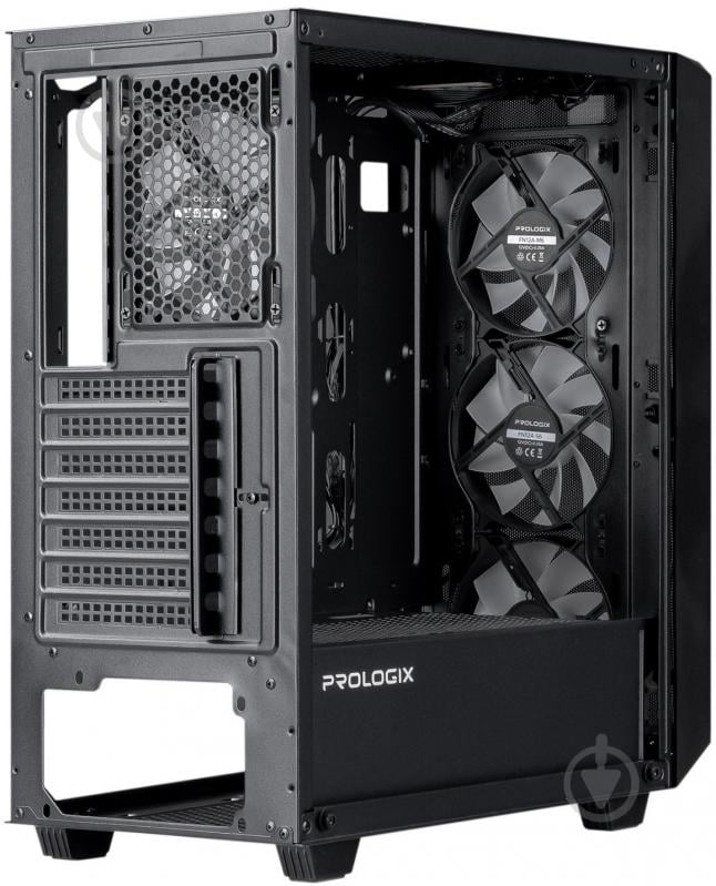Корпус PrologiX E120 Tempered Glass&Mesh Black - фото 7