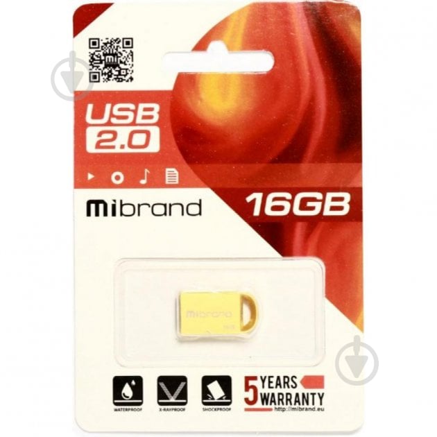 Флеш-память USB Mibrand LYNX 16 ГБ USB 2.0 gold (MI2.0/LY16M2G) - фото 3