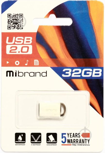 Флешпам'ять USB Mibrand LYNX 32 ГБ USB 2.0 silver (MI2.0/LY32M2S) - фото 2