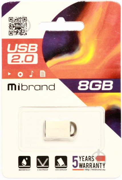 Флешпам'ять USB Mibrand LYNX 8 ГБ USB 2.0 silver (MI2.0/LY8M2S) - фото 2