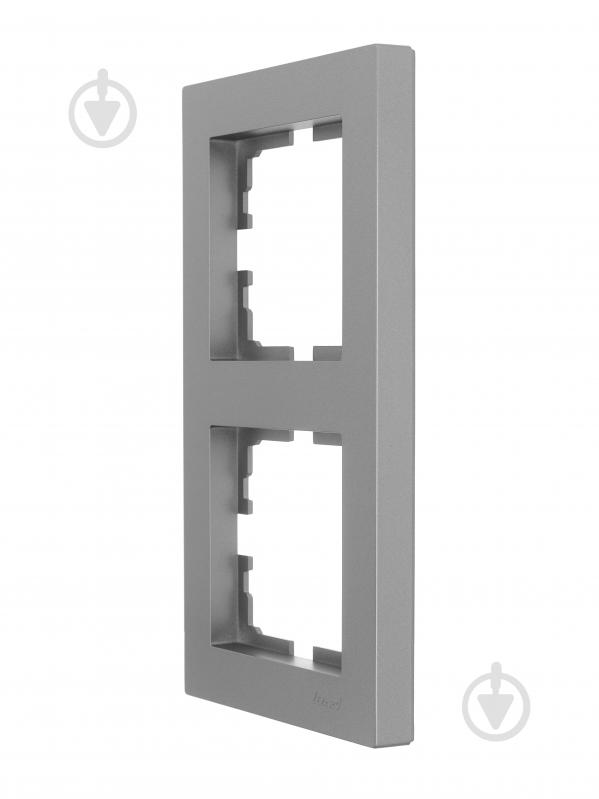 Рамка двомісна Lezard Vesna горизонтальна сірий 742-3500-152 - фото 2