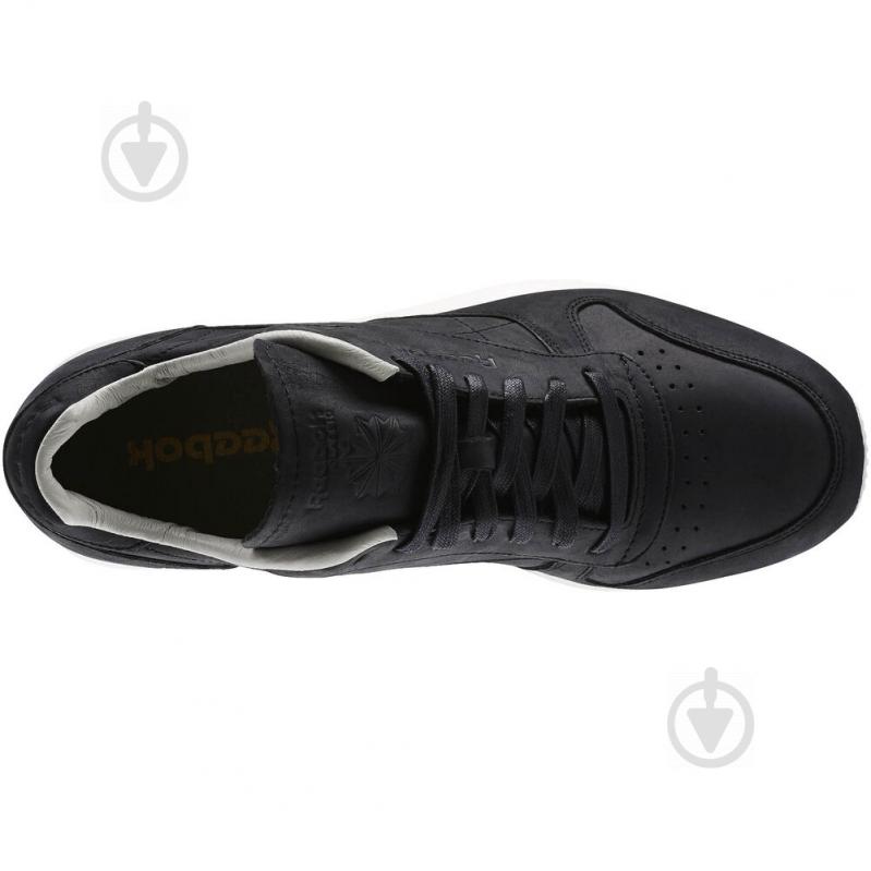 Кросівки чоловічі демісезонні Reebok CL LTHR LUX PW V68685 р.40,5 чорні - фото 6