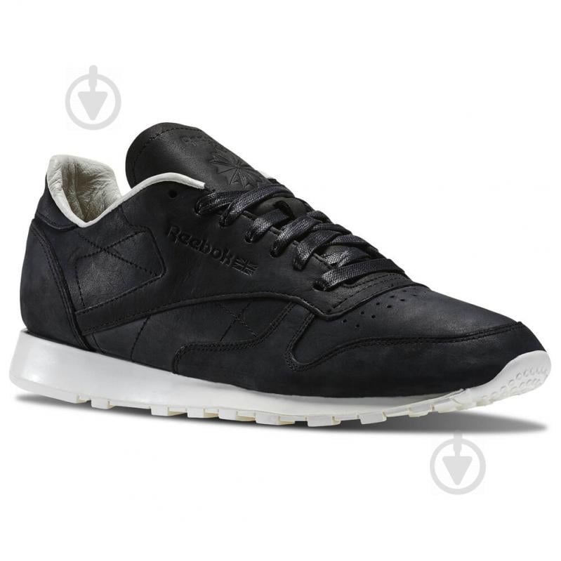 Кроссовки мужские демисезонные Reebok CL LTHR LUX PW V68685 р.44,5 черные - фото 1