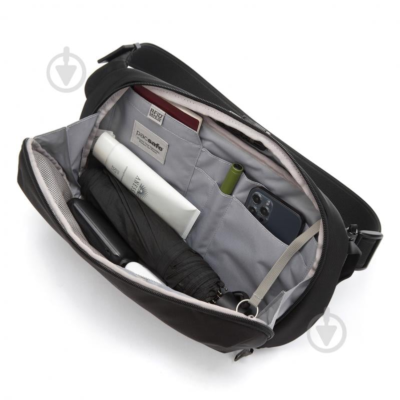 Сумка через плече Pacsafe Metrosafe X Anti-Theft Urban Sling 30615100 5 л чорний - фото 5