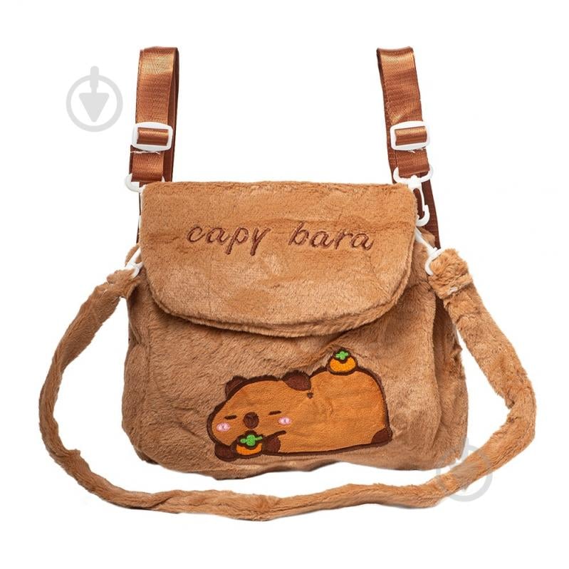 Сумка-мешок ZiBi Capybara 25x24x8 см коричневый - фото 1