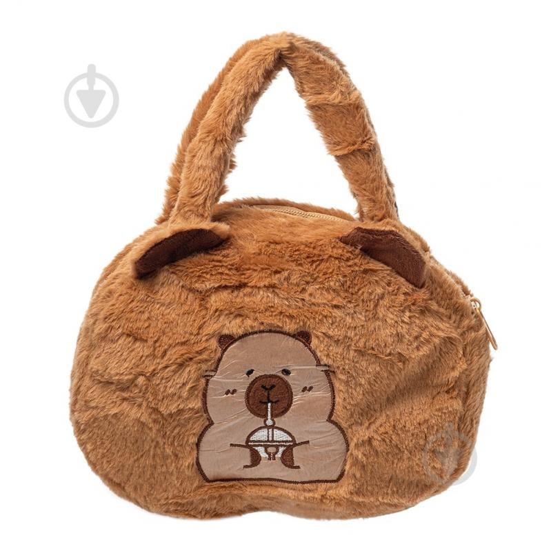 Сумка-мешок ZiBi Capybara 20x16x5 см коричневый - фото 2