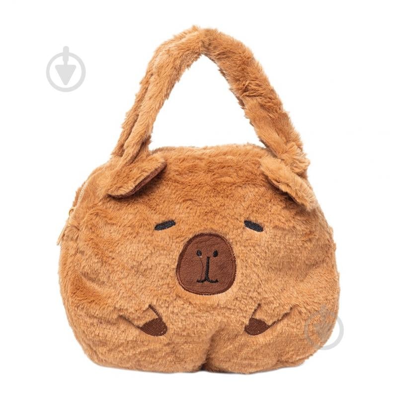 Сумка-мешок ZiBi Capybara 20x16x5 см коричневый - фото 1