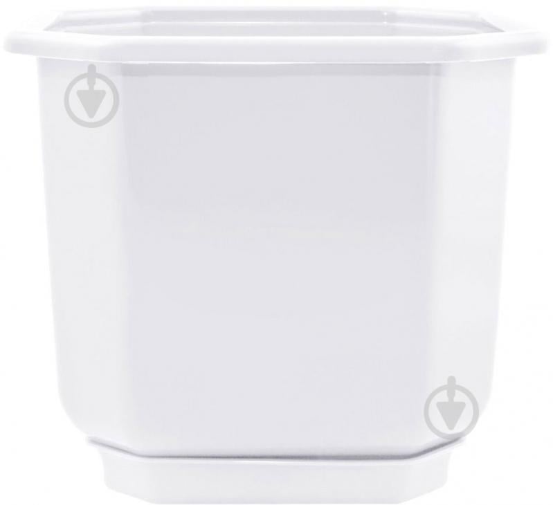 УЦІНКА! Горщик пластиковий Алеана Дама з підставкою 8,0x8,0 см квадратний 0,28 л білий (УЦ №78) - фото 1 УЦІНКА! Горщик пластиковий Алеана Дама з підставкою 8,0x8,0 см квадратний 0,28 л білий (УЦ №78) - фото 1