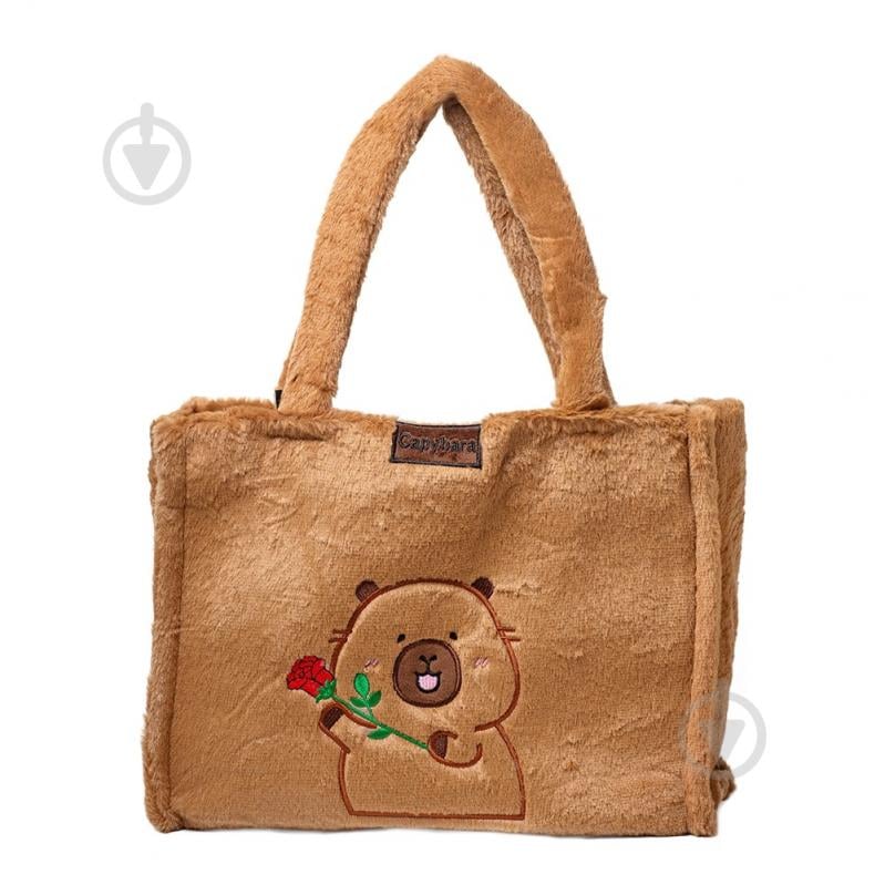 Сумка-мешок ZiBi Capybara 35x28x7 см коричневый - фото 1
