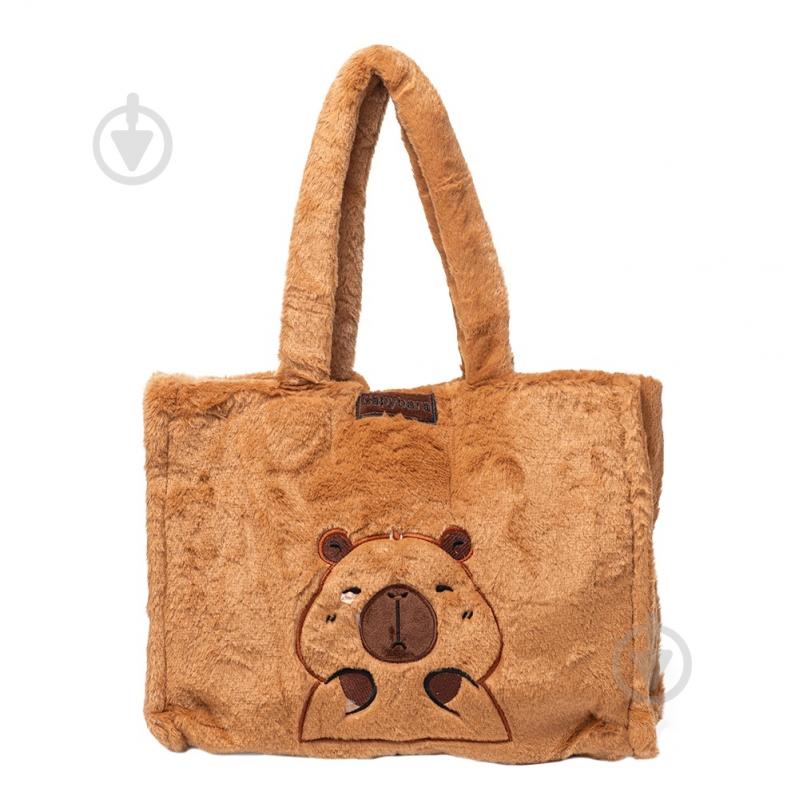 Сумка-мешок ZiBi Capybara 35x28x7 см коричневый - фото 2