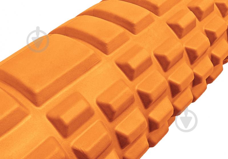 Массажный ролик EasyFit Для мфр и йоги grid roller v3.1 60 см для спины ef-2037-or оранжевый - фото 2