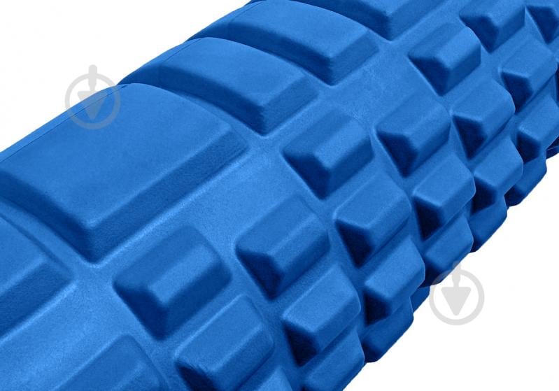 Массажный ролик EasyFit Для мфр и йоги grid roller v3.1 60 см для спины ef-2037-bl синий - фото 2