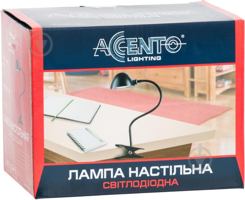 Настільна лампа офісна Accento lighting LED 3 Вт чорний ALHz-2512-bl - фото 4