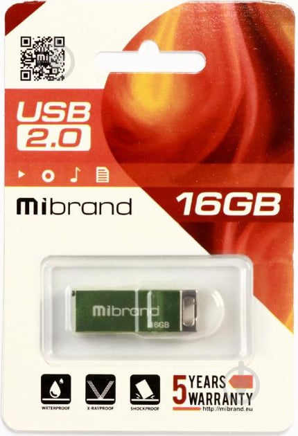 Флешпам'ять USB Mibrand Chameleon 16 ГБ USB 2.0 green (MI2.0/CH16U6LG) - фото 2