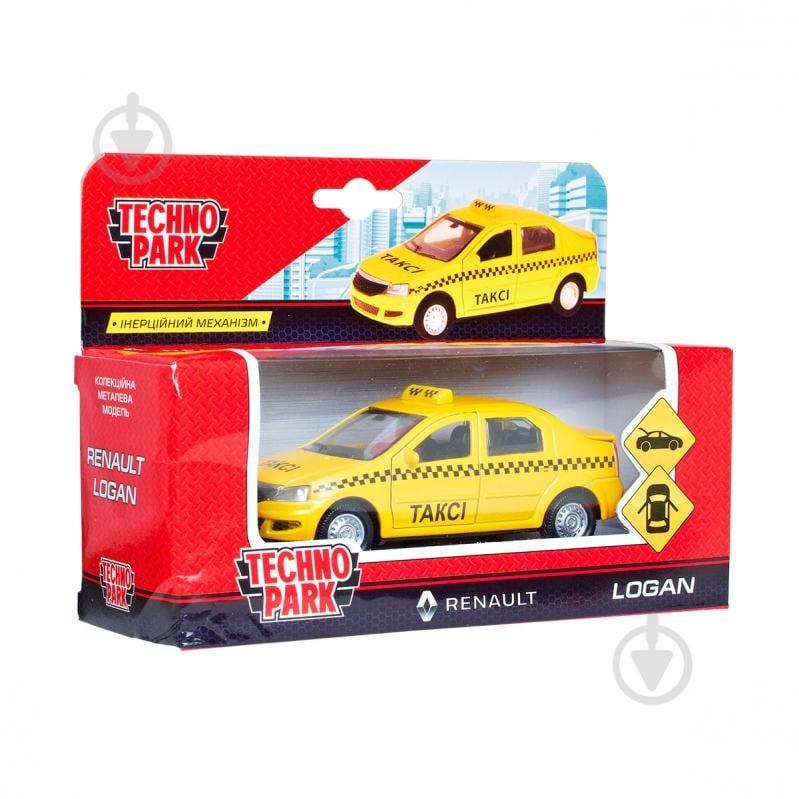 Игрушка Technopark Автомодель Renault Logan TAXI 1:32 - фото 3