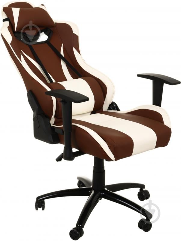 Кресло игровое Центр Меблів Тоби ALB225 коричнево-бежевый - фото 6