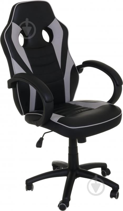 Кресло игровое Центр Меблів Идрис черно-серый - фото 1 Кресло игровое Центр Меблів Идрис черно-серый - фото 1