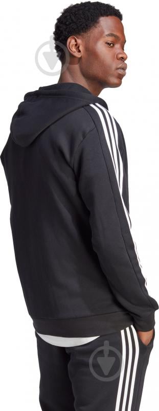 Джемпер Adidas Essentials Fleece 3-Stripes Full-Zip IB4029 р.3XL черный - фото 2