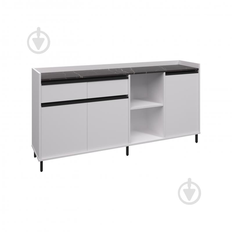 Комод Вісент 2ш+3дв+открыт. ГБ12 2000x900x400 мм белый/мрамор черный - фото 1 Комод Вісент 2ш+3дв+открыт. ГБ12 2000x900x400 мм белый/мрамор черный - фото 1