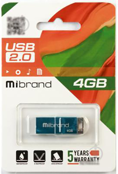 Флешпам'ять USB Mibrand Chameleon 4 ГБ USB 2.0 blue (MI2.0/CH4U6LU) - фото 2