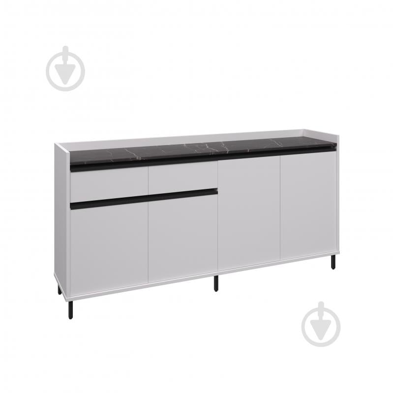 Комод Вісент 2ш+4дв ГБ11 2000x900x400 мм белый/мрамор черный - фото 1