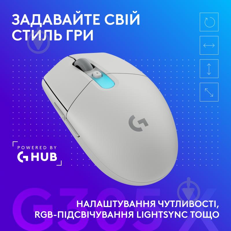 Игровая мышь Logitech G305 X Superlight white (910-007747) - фото 6