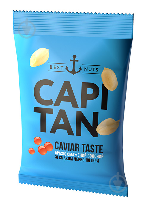 Арахис CAPITAN жареный соленый со вкусом красной икры 70 г - фото 1