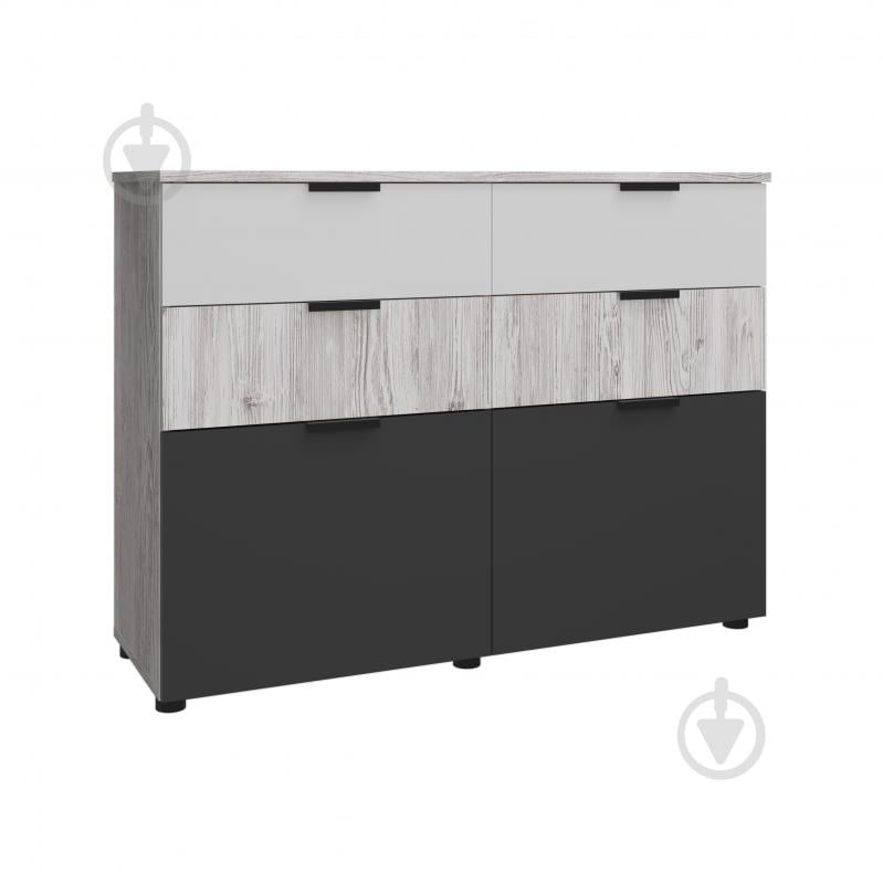 Комод Вісент 6ш ГР06 1200x900x404 мм дуб аляска/графіт/білий/дуб аляска - фото 1 Комод Вісент 6ш ГР06 1200x900x404 мм дуб аляска/графіт/білий/дуб аляска - фото 1