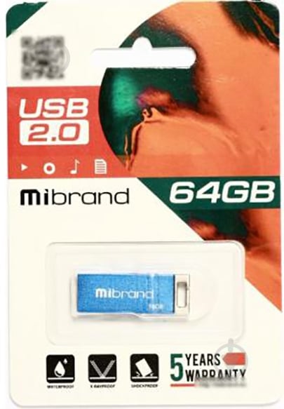 Флешпам'ять USB Mibrand Chameleon 64 ГБ USB 2.0 blue (MI2.0/CH64U6U) - фото 2