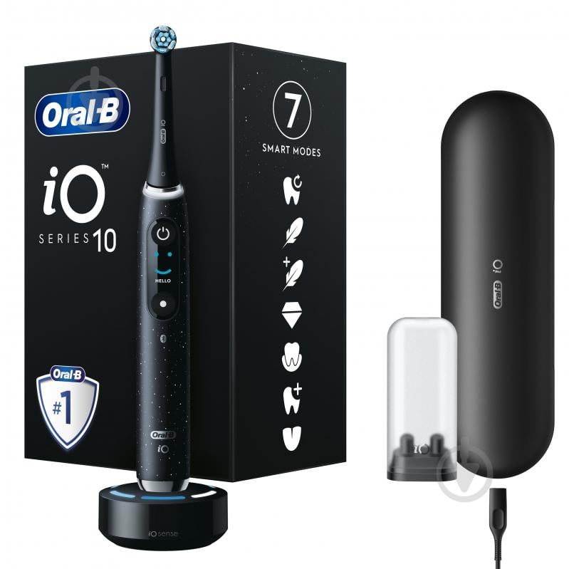 Електрична зубна щітка Oral-B iO Серія 10 Чорна (80369236) - фото 1 Електрична зубна щітка Oral-B iO Серія 10 Чорна (80369236) - фото 1