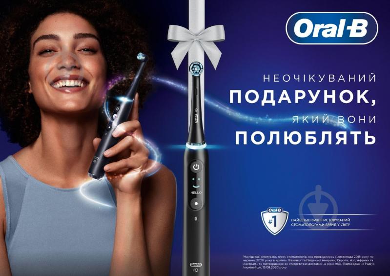 Електрична зубна щітка Oral-B iO Серія 10 Чорна (80369236) - фото 5 Електрична зубна щітка Oral-B iO Серія 10 Чорна (80369236) - фото 5