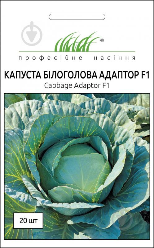 Насіння Професійне насіння капуста білоголова Адаптор F1 20 шт. - фото 1