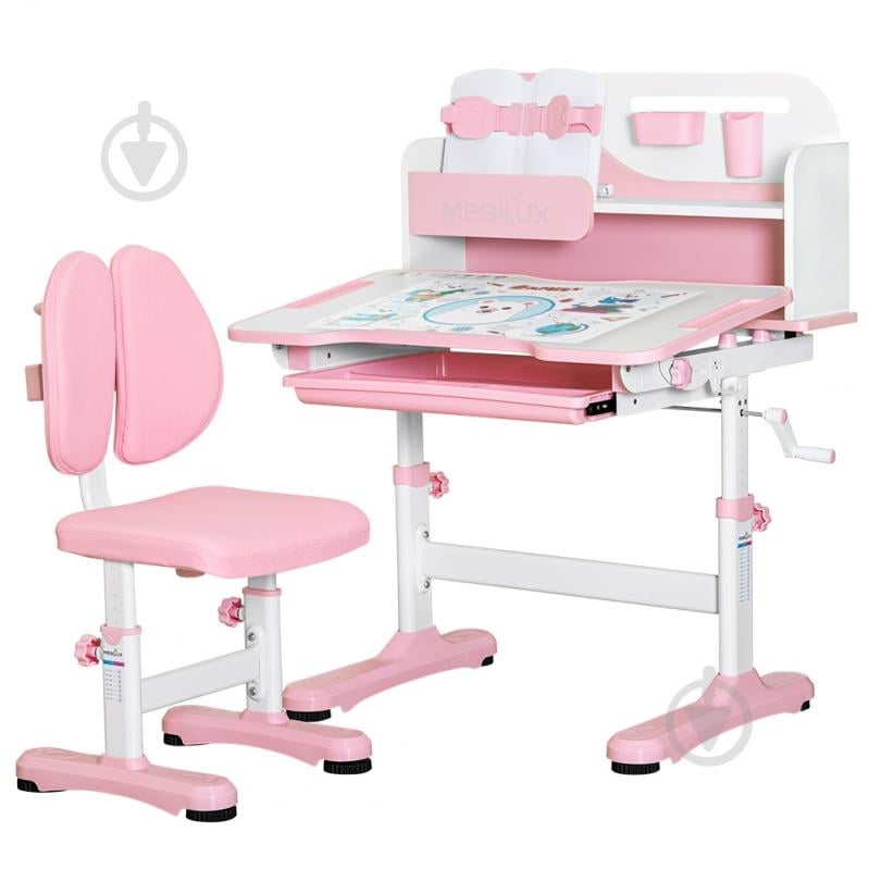 Комплект парта и стул-трансформеры Mealux Wave Pink (BD-31 PN) - фото 1