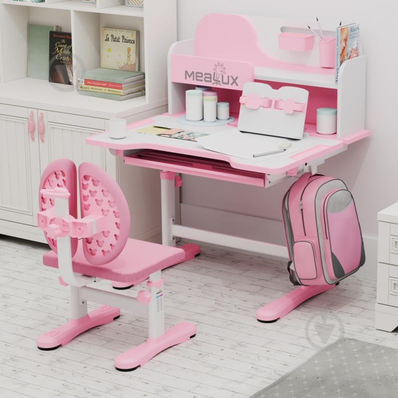 Комплект парта и стул-трансформеры Mealux Wave Pink (BD-31 PN) - фото 2